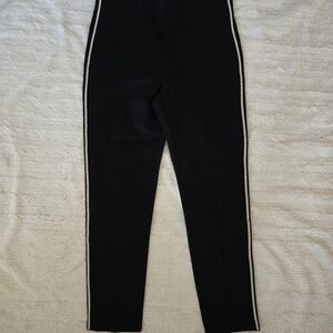 Zara Black Ankle Pants with Sparkle Trim
